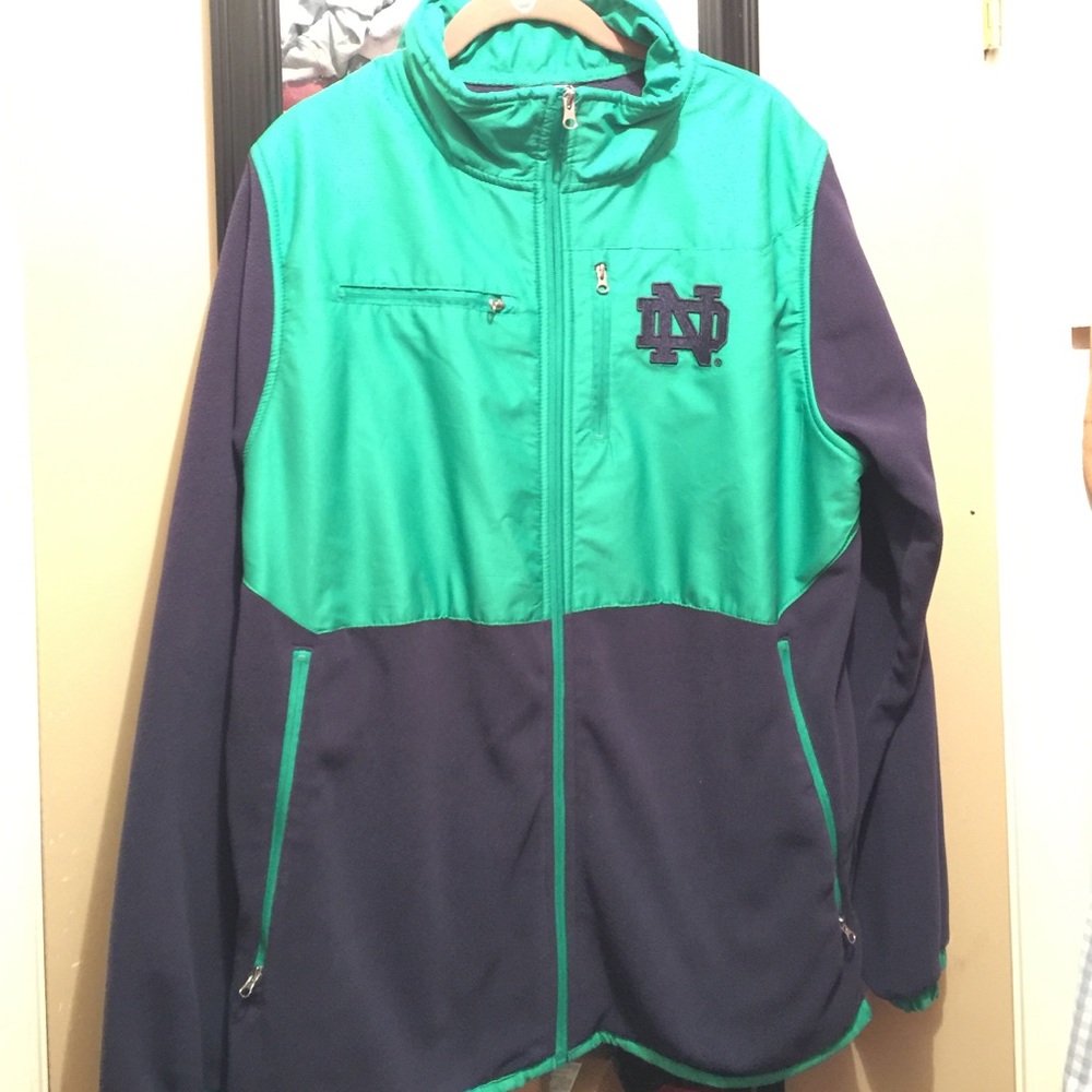 Notre Dame Zip up Fleece Jacket Men's Large